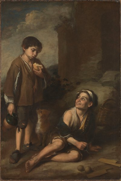 Två bondpojkar av Bartolomé Esteban Murillo