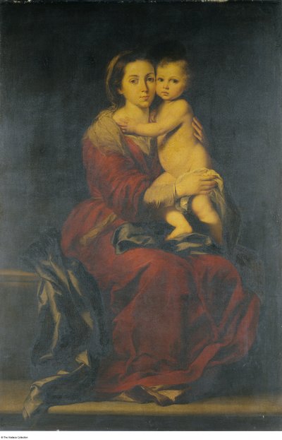 Efter Bartolomé-Esteban Murillo - Jungfrun med barnet, ca 1660 - ca 1699 av Bartolomé Esteban Murillo