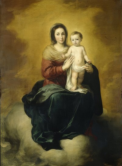 Madonna och barn. 1660-80 av Bartolomé Esteban Murillo