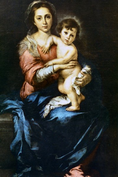 Vår Fru med barnet, c1638-1682 av Bartolomé Esteban Murillo