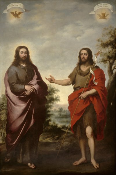 Johannes döparen pekar på Kristus, ca 1655 av Bartolomé Esteban Murillo