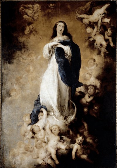 Den obefläckade avlelsen eller Den obefläckade avlelsen. (olja på duk av Bartolomé Esteban Murillo