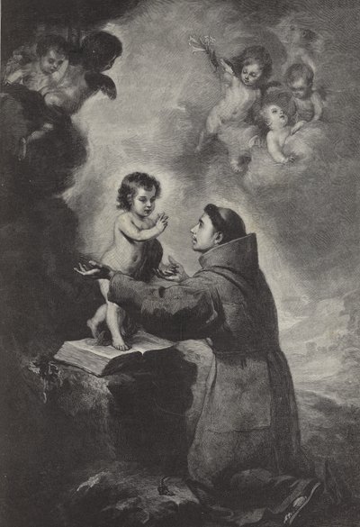 Visionen av den helige Antonius av Padua av Bartolomé Esteban Murillo