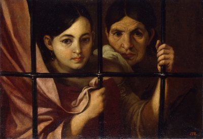 Två kvinnor bakom ett galler, 1645 av Bartolomé Esteban Murillo