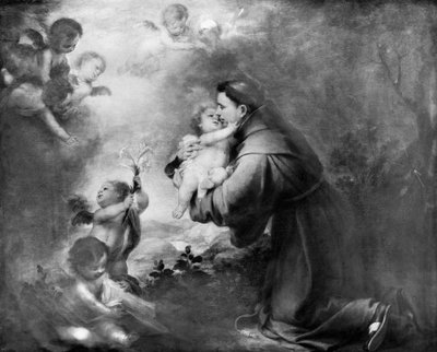 Sankt Antonius av Padua med Kristusbarnet av Bartolomé Esteban Murillo