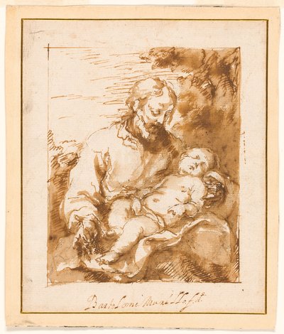 Sankt Josef och det sovande Jesusbarnet av Bartolomé Esteban Murillo