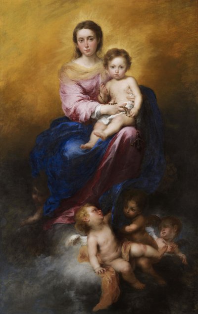 Rosenkransens Jungfru  av Bartolomé Esteban Murillo