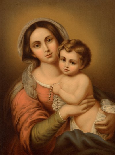 Madonna med barnet av Bartolome Esteban after Murillo