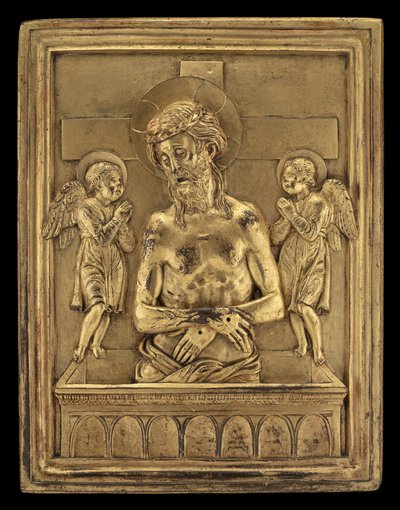 Den döde Kristus med två änglar. av Bartolomeo Bellano