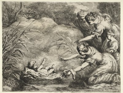 Moses räddad från Nilen av Bartolomeo Biscaino
