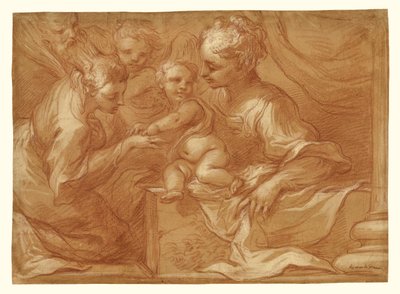Sankt Katarinas mystiska äktenskap av Bartolomeo Biscaino