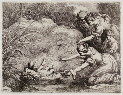 Fyndet av Moses av Bartolomeo Biscaino
