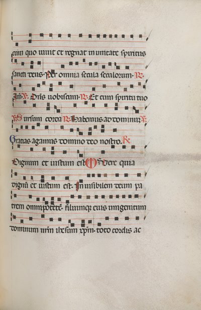 Missale: Fol. 154: Music for Exultet, 1469 av Bartolomeo Caporali