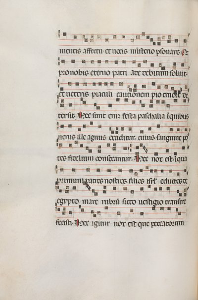 Missale: Fol. 154v: Music for Exultet, 1469 av Bartolomeo Caporali