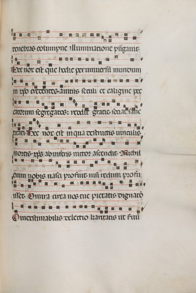 Missale: Fol. 155: Music for Exultet, 1469 av Bartolomeo Caporali