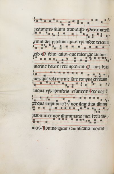 Missale: Fol. 155v: Music for Exultet, 1469 av Bartolomeo Caporali
