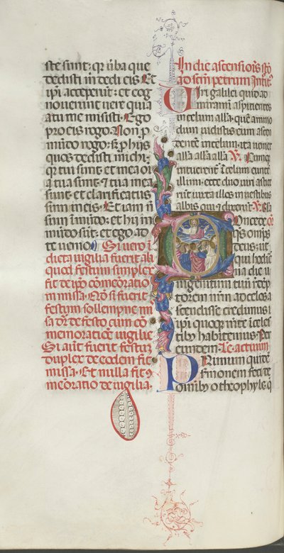 Missale: Fol. 208v: Kristi himmelsfärd, 1469. av Bartolomeo Caporali