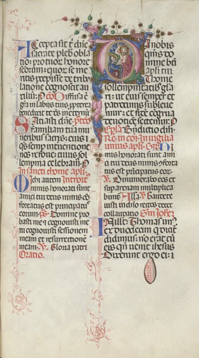 Missal: Fol. 262: Sankt Thomas, 1469. av Bartolomeo Caporali