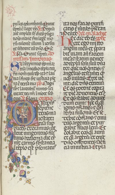 Missale: Fol. 270: Presentation av Kristus för Simeon, 1469. av Bartolomeo Caporali