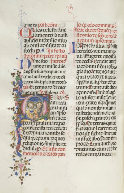 Missale: Fol. 290v: De heliga Peter och Paulus, 1469. av Bartolomeo Caporali