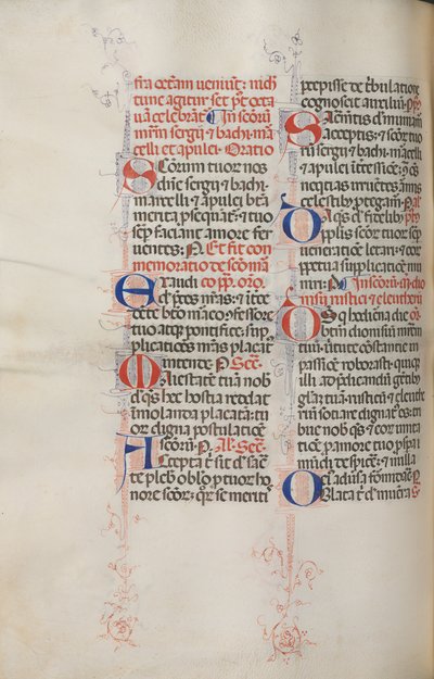 Missale: Fol. 319v: St. Franciskus och den helige Franciskus helmässa, 1469. av Bartolomeo Caporali
