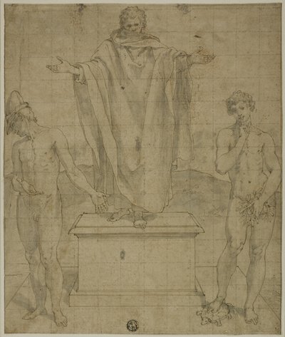 Studie för Allegory of Faith and Silence av Bartolomeo Cesi