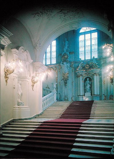 Huvudtrappa från Jordan Gallery (foto) av Bartolomeo Franceso Rastrelli