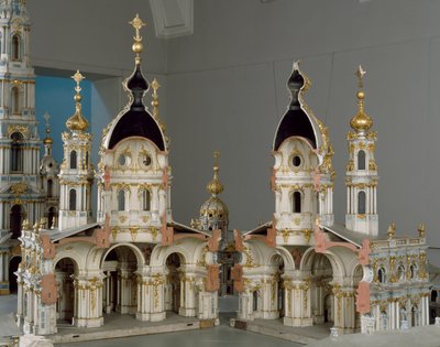 Projekt för Jungfrun av uppståndelsens kloster (Smolny) i Sankt Petersburg (Sankt Petersburg) av Bartolomeo Franceso Rastrelli