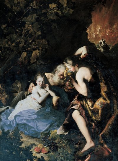 Lot och hans döttrar, 1695-1696 av Bartolomeo Guidobono