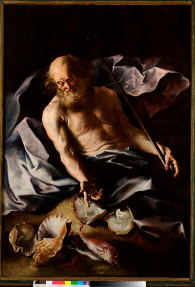 Neptunus av Bartolomeo Guidobono