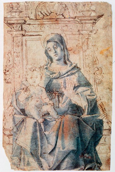 Jungfrun och barnet, c1470-1523 av Bartolomeo Montagna
