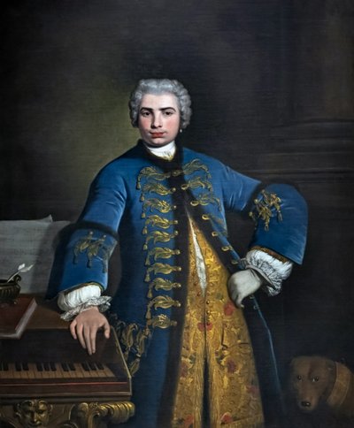 Porträtt av Farinelli av Bartolomeo Nazari
