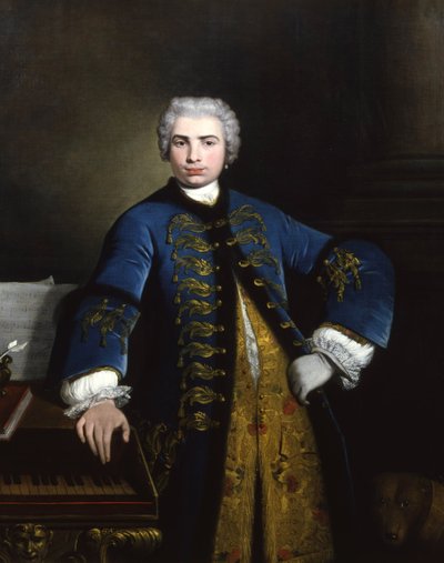 Porträtt av sångaren Farinelli Carlo Broschi 1705-1782, 1734. av Bartolomeo Nazari
