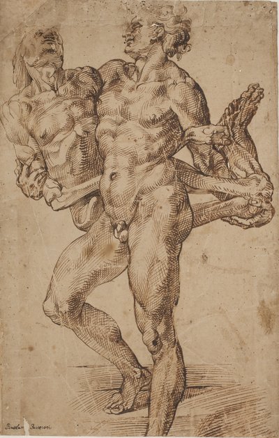 Aeneas och Anchises [?] av Bartolomeo Passarotti