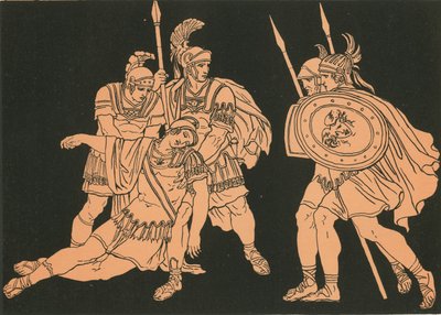 Aeneas na mwili wa Laususswed av Bartolomeo Pinelli