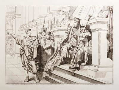 Appius Claudius framträder inför Tigranes, kung av Armenien av Bartolomeo Pinelli