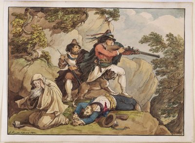 Belägrade rövare av Bartolomeo Pinelli