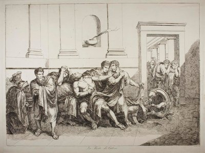 Cato den yngres död av Bartolomeo Pinelli