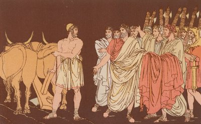 Cincinnatus kallad till diktator av Bartolomeo Pinelli