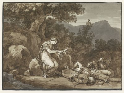 Colma beklagar Salgars och hennes brors död av Bartolomeo Pinelli