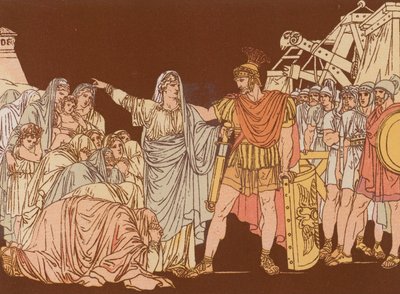 Coriolanus och hans mamma av Bartolomeo Pinelli