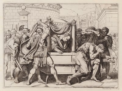 Ciceros död, 43 f.Kr (etsning) av Bartolomeo Pinelli