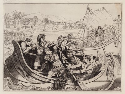 Pompejus död, 48 f.Kr (etsning) av Bartolomeo Pinelli