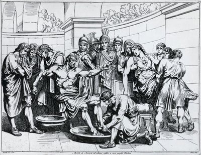 Senecas död, gravyr av Bartolomeo Pinelli (1781-1835), från Istoria dell