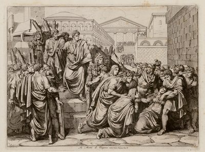Virginias död, 449 f.Kr (etsning) av Bartolomeo Pinelli