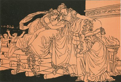 Dido på begravningshögen av Bartolomeo Pinelli