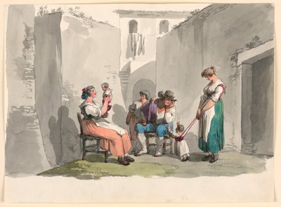 Teckning, I Tivoli, 1807-08 av Bartolomeo Pinelli