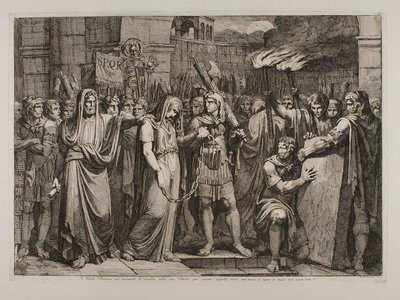 Floronia på väg att gå in i sin grav av Bartolomeo Pinelli