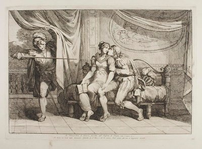 Paolo da Malatesta och Francesca da Rimini överraskade av Gianciotto Malatesta av Bartolomeo Pinelli
