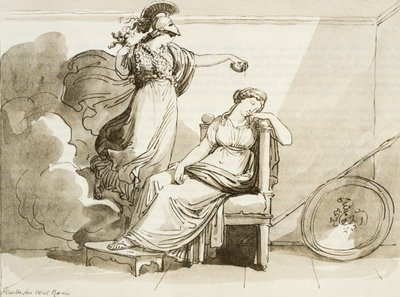 Penelope förskönad av Minerva av Bartolomeo Pinelli